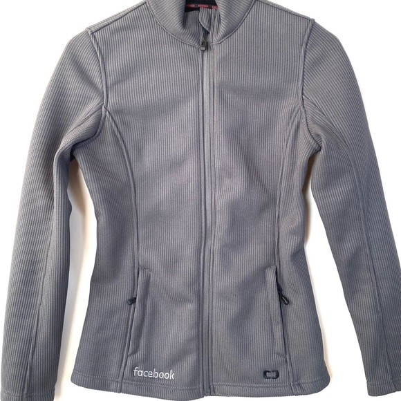 Ogio grey long-sleeve full zip ribbed jacket, Size X-Small - Picture 3 of 9